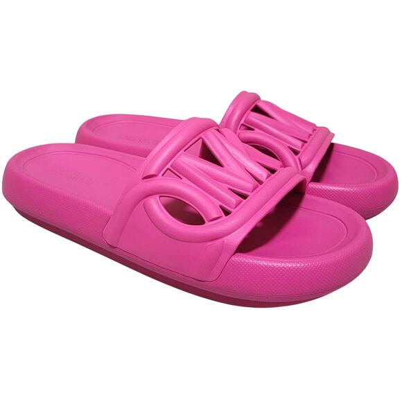 Michael Michael Kors Women Splash Slide Sandals Size US 9M Cerise Pink - Picture 1 of 4